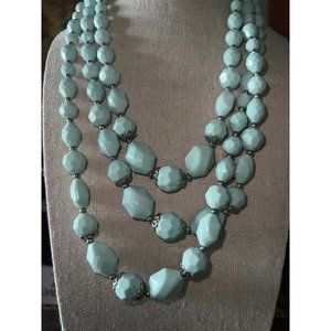Pale Green Multistrand Necklace — 20"